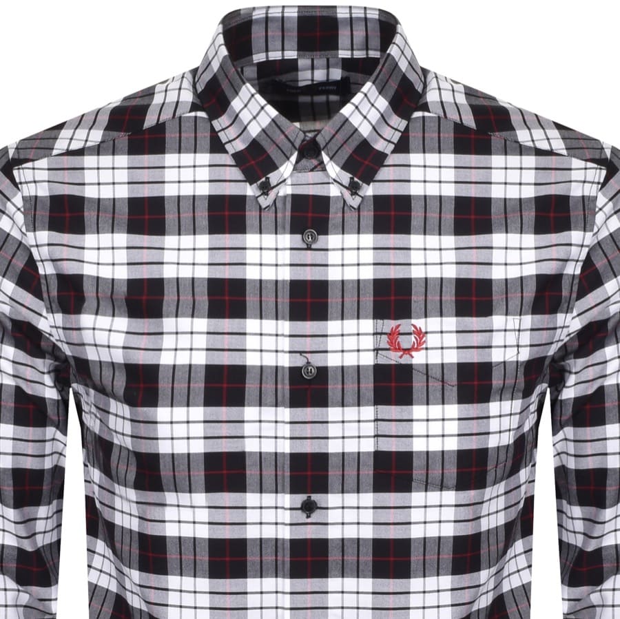 Alternative Image for ProductFred Perry Tartan Long Sleeved Shirt Blue2